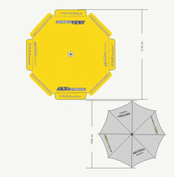 荣事达灯饰加盟店VI设计——户外广告伞