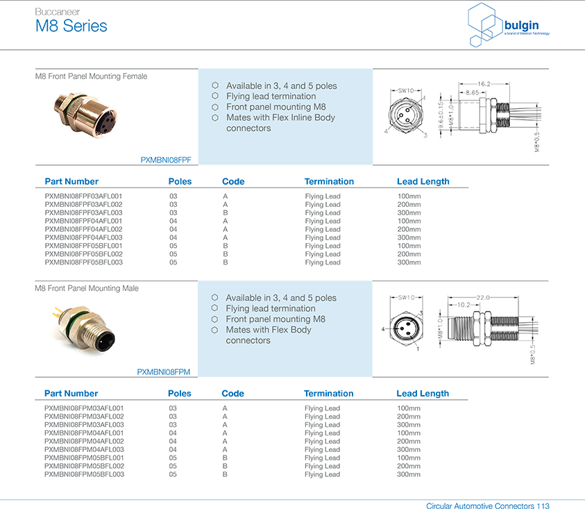 塑胶成型式圆形连接器选型 塑胶成型式圆形连接器选型