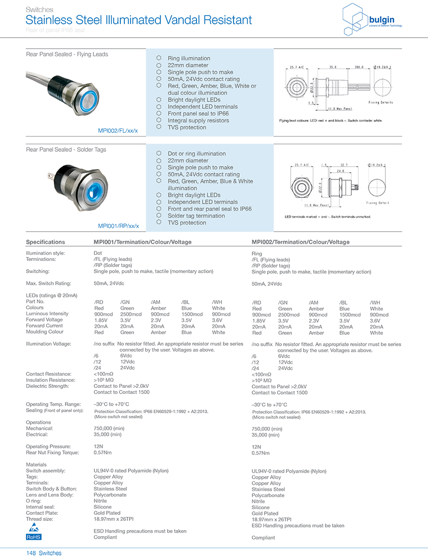 MP1001-RP防破坏开关参数 MP1001-RP防破坏开关参数