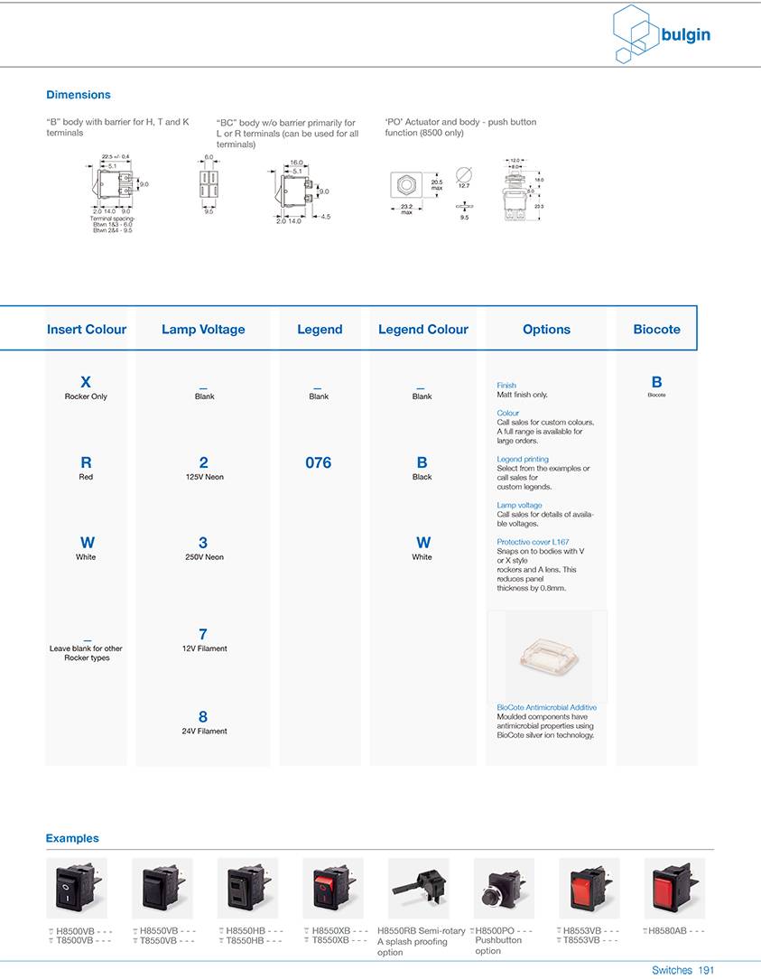 8500翘板开关系列功能 8500翘板开关系列功能