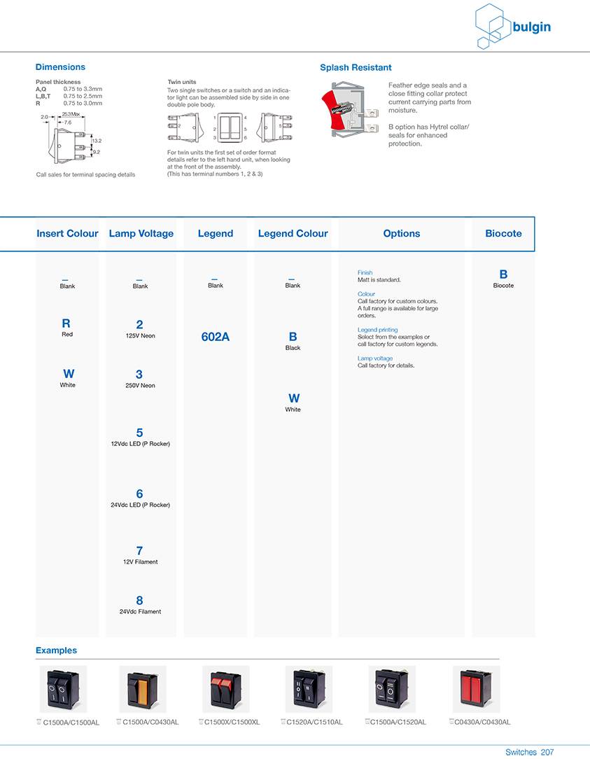1500双单元开关和指示灯功能 1500双单元开关和指示灯功能