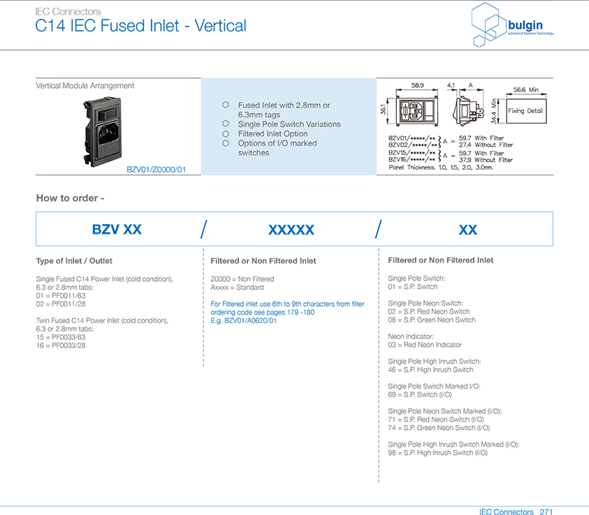 BZV01-Z0000-01垂直电源接入模块选型 BZV01-Z0000-01垂直电源接入模块选型