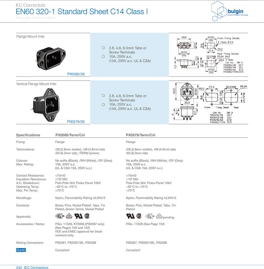 垂直法兰安装插座PX0579选型 垂直法兰安装插座PX0579选型