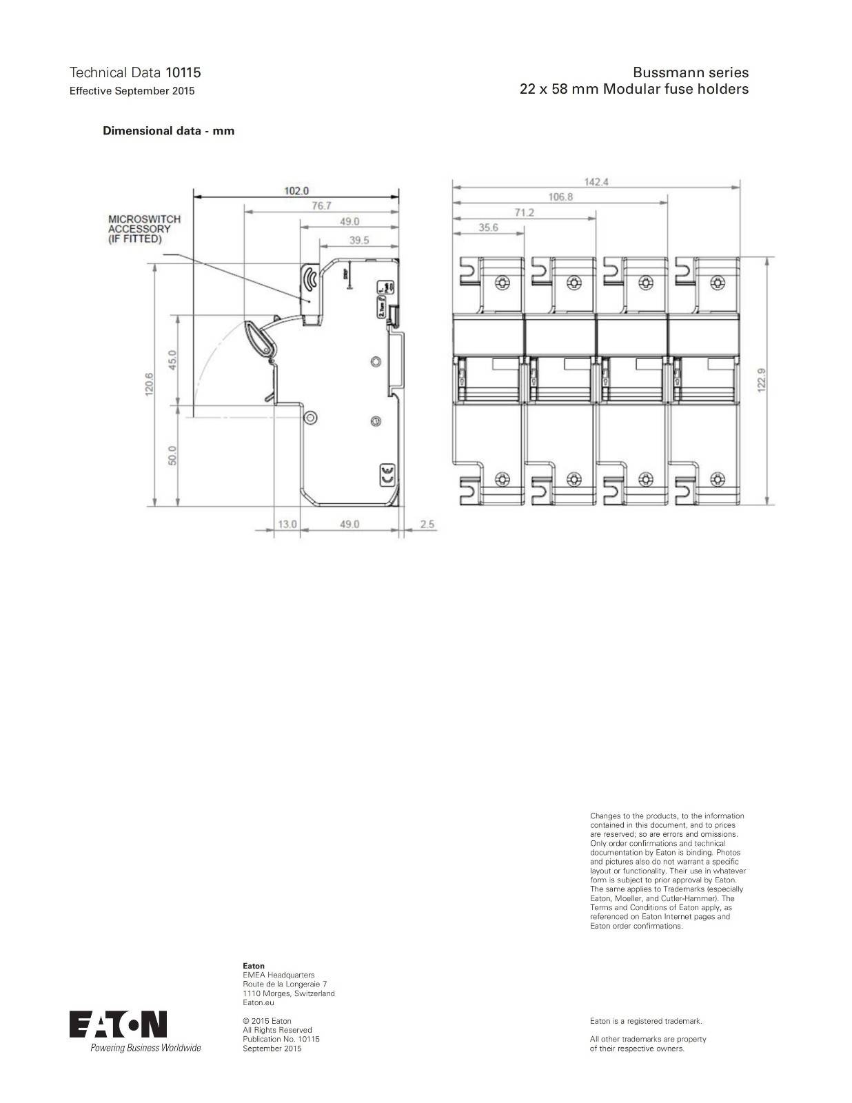 CH221DU系列熔断器座尺寸 CH221DU系列熔断器座尺寸